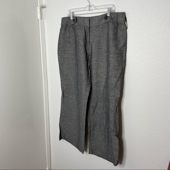 Alfani Women’s Heather Gray Linen Blend Cropped Plus Size Pants size 18W - Picture 2 of 11